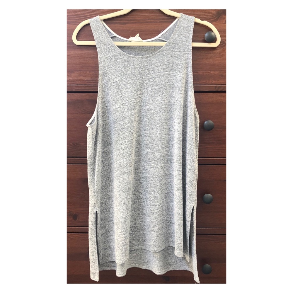 ❤️HP❤️Aritzia Wilfred Free Marled Grey Ornella Top - Picture 3 of 5